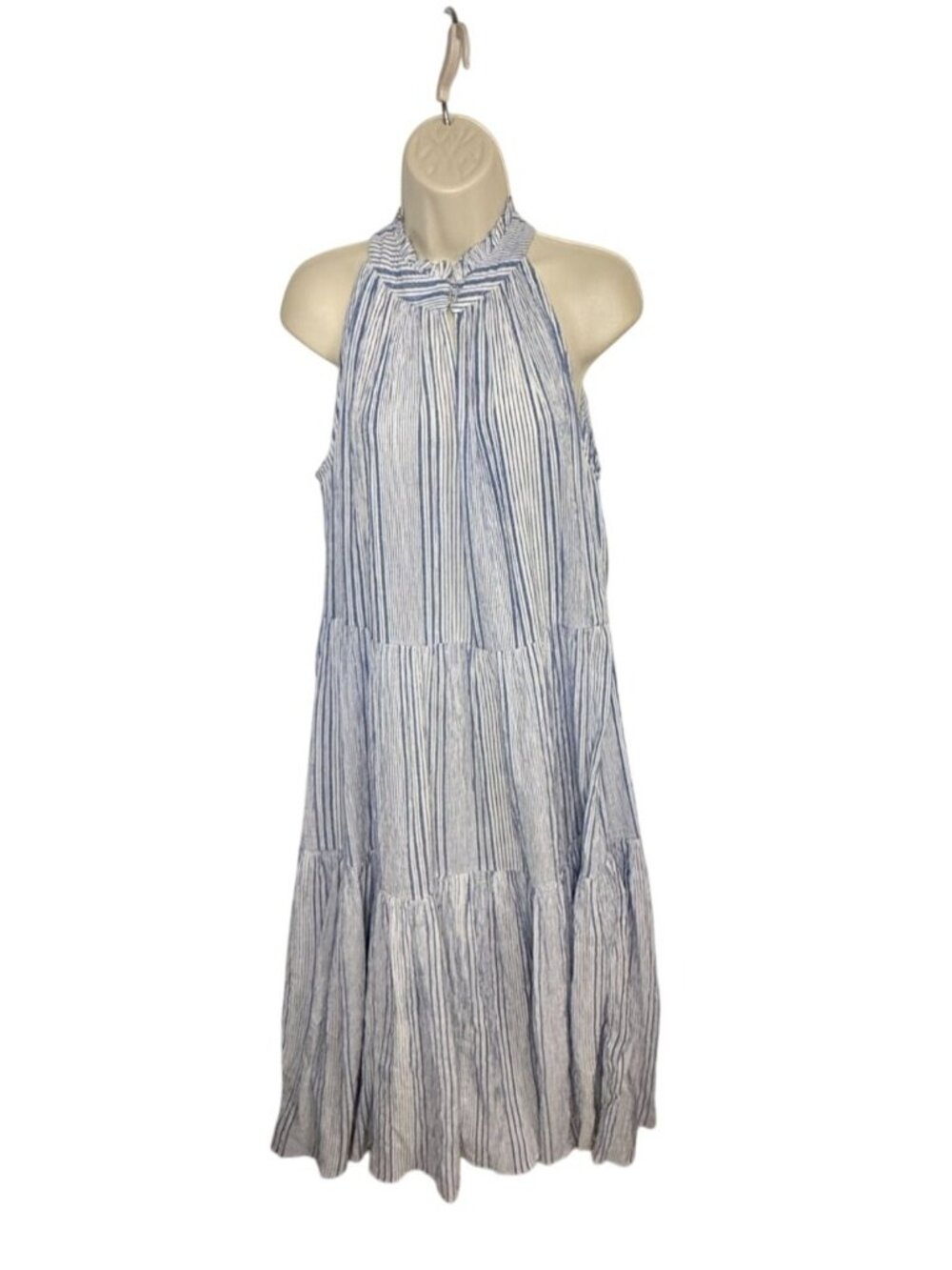 Apiece Apart Nissi Tiers Maxi Dress Blue - Size 2 - Picture 2 of 10